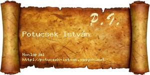 Potucsek István névjegykártya