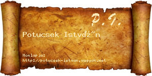 Potucsek István névjegykártya